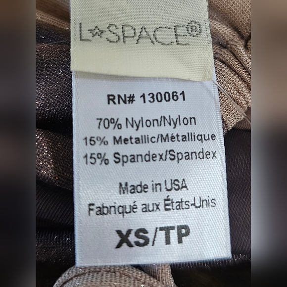 L*Space Shimmer Ringo Bikini Top In Pebble And Dusty Pearl Size XS NWT MSRP $119 - Picture 8 of 9